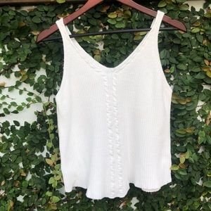 Off White Sweater Tank Top